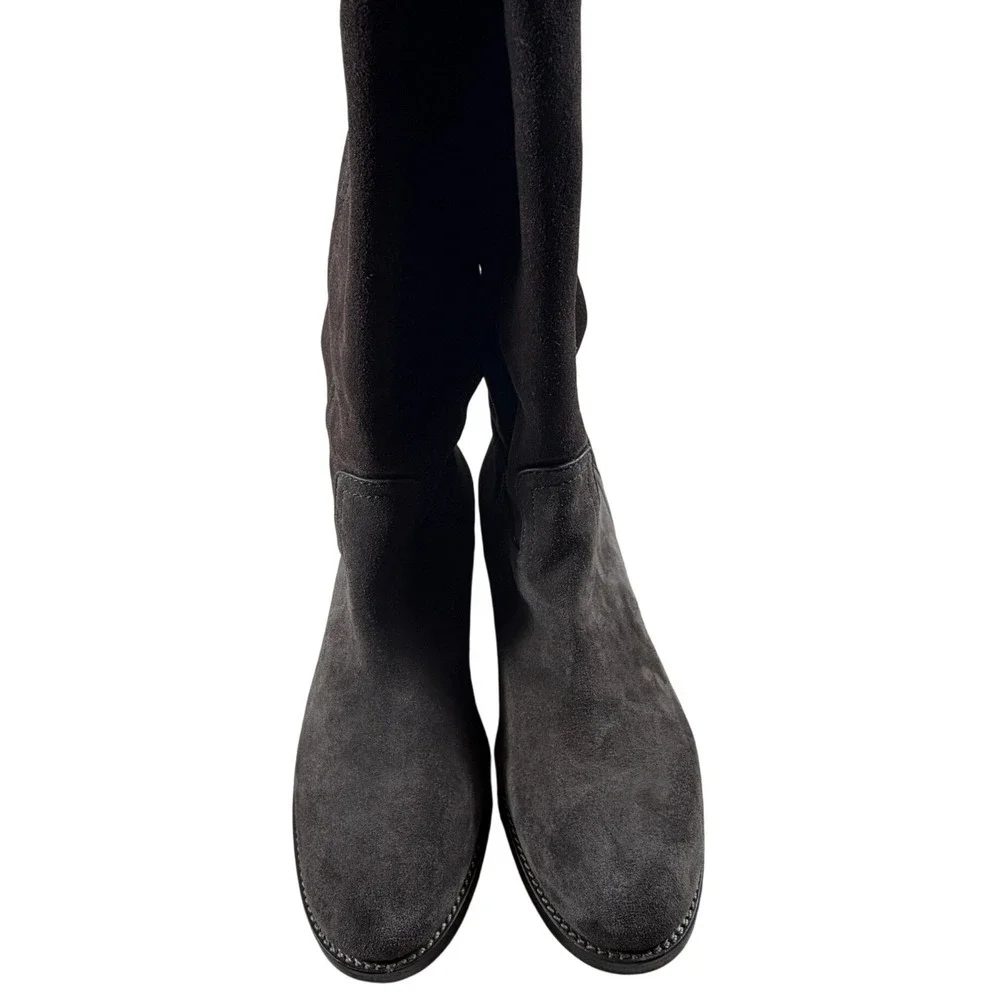 Tory Burch Brown Suede Over The Knee Boots Low Block Heel Size 8M